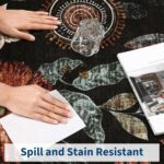 GarveeHome 5x7 Floral Washable Area Rug: Large Living Room Area Rug with Non-Slip Backing Washable Ultra Soft Bedroom Floral Carpet Indoor Stain Resistant Carpet for Dining Room 5 * 7ft Black - Image 8