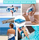 PY SUPER MODE 2 Pack Beach Towel - 75 x 35 inches Quick Dry Microfiber Beach Towels Oversized, Lightweight Soft and Absorbent Bath Towel Suitable for Swimming Pool Camping for Adults - Image 8