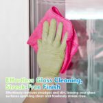 HOMEXCEL Pink Microfiber Cleaning Cloth 12 Pack, 12.5 x 12.5 inch Microfiber Towels for Cars, Ultra Absorbent Car Washing Cloth, Lint Free Streak Free Cleaning Rags for Car, Kitchen, and Window - Image 4