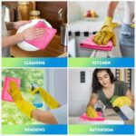 HOMEXCEL Pink Microfiber Cleaning Cloth 12 Pack, 12.5 x 12.5 inch Microfiber Towels for Cars, Ultra Absorbent Car Washing Cloth, Lint Free Streak Free Cleaning Rags for Car, Kitchen, and Window - Image 7