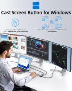 USB C Hub USB C Docking Station Dual Monitor 13 in 1 Triple Display Multiport Adapter with 2 HDMI+DP+8 USB C/A Ports+Ethernet+Audio, USB C Dongle for MacBook/Dell/HP/Lenovo ThinkPad/Surface - Image 9