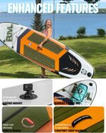 BM Paddle Board Inflatable Stand Up Paddle Board, SUP Paddleboard for Adult, Premium Accessories | Non-Slip EVA Deck & Foam Handles, Camera Mount, Double Action Pump, 85L Travel Backpack - Image 5