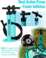 BM Paddle Board Inflatable Stand Up Paddle Board, SUP Paddleboard for Adult, Premium Accessories | Non-Slip EVA Deck & Foam Handles, Camera Mount, Double Action Pump, 85L Travel Backpack - Image 9