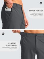 G Gradual Men's Casual Shorts 9" Lightweight Golf Shorts for Men Stretch with 3 Pockets Quick Dry Breathable Work Shorts - Image 4