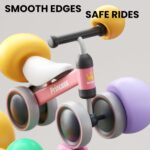 BEKILOLE Baby Balance Bike for 1 Year Old Girl Gifts, 10-24 Month Toddler Balance Bike, 4 Silent Wheels Pre-School First Ride On Toys, 1st Birthday Gifts - Image 4