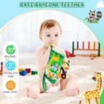 Soft Baby Book - Baby Toy - Newborn Boys Girls Shower Gift - Tummy Time Toy for Infant 0-6 6-12 Months - Touch and Feel Sensory Crinkle Book with Teether for Toddler - Image 10