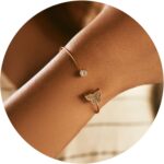 Bangle Bracelet for Women-Adjustable Open Bangle Gold Plated with Sparkling Cubic Zirconia Stackable Jewelry Gifts for Birthday Valuntines Day Mothers Day - Image 4