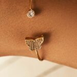 Bangle Bracelet for Women-Adjustable Open Bangle Gold Plated with Sparkling Cubic Zirconia Stackable Jewelry Gifts for Birthday Valuntines Day Mothers Day - Image 5