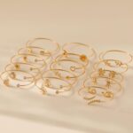 Bangle Bracelet for Women-Adjustable Open Bangle Gold Plated with Sparkling Cubic Zirconia Stackable Jewelry Gifts for Birthday Valuntines Day Mothers Day - Image 9