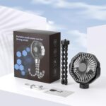 Lerat Portable Stroller Fan With Flexible Tripod, 3 Speeds Rechargeable Handheld Personal Fan, 360 Rotate Battery Operated Clip On Fans for Car Seat Crib Bike Treadmill Black - Image 10