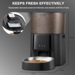 Automatic Cat Feeder WiFi with App Control, Voice Recorder, 4L Dry Pet Food Dispenser for Cats & Dogs with Freshness Preservation, Custom Feeding Times & Portions, Dual Power - Image 4