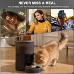 Automatic Cat Feeder WiFi with App Control, Voice Recorder, 4L Dry Pet Food Dispenser for Cats & Dogs with Freshness Preservation, Custom Feeding Times & Portions, Dual Power - Image 6