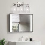 Ascher Bathroom Vanity Light Fixtures, 3 Light Wall Sconces Lighting with Clear Glass Shade, Brushed Nickel Wall Lights for Mirror, Kitchen, Living Room, Gallery, E26 Base (Bulbs Not Included) - Image 10