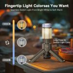 MORIKO Camping Lights Rechargeable Telescopic, Portable Collapsible Magnetic Lantern Camping Essentials, 10,500mAh IP67 Waterproof LED Flashlights, Camping Gear for Hiking Fishing Travel Emergency - Image 6