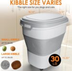 28-30Lbs Dog Food Storage Container, Collapsible Dog Food Container with Lid,Multifunctional Pet Food Storage Container for Dog,Cat,Rice,Flour,Pet Food Scoop and Small Container - Image 3