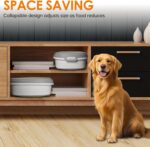 28-30Lbs Dog Food Storage Container, Collapsible Dog Food Container with Lid,Multifunctional Pet Food Storage Container for Dog,Cat,Rice,Flour,Pet Food Scoop and Small Container - Image 4