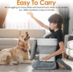 28-30Lbs Dog Food Storage Container, Collapsible Dog Food Container with Lid,Multifunctional Pet Food Storage Container for Dog,Cat,Rice,Flour,Pet Food Scoop and Small Container - Image 6