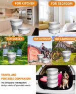 28-30Lbs Dog Food Storage Container, Collapsible Dog Food Container with Lid,Multifunctional Pet Food Storage Container for Dog,Cat,Rice,Flour,Pet Food Scoop and Small Container - Image 8