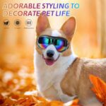 NVTED Dog Sunglasses Dog Goggles, UV Wind Dust Fog Protection Pet Glasses Eye Wear with Adjustable Strap for Medium or Large Size (Laser) - Image 3