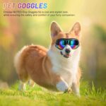 NVTED Dog Sunglasses Dog Goggles, UV Wind Dust Fog Protection Pet Glasses Eye Wear with Adjustable Strap for Medium or Large Size (Laser) - Image 5