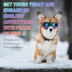 NVTED Dog Sunglasses Dog Goggles, UV Wind Dust Fog Protection Pet Glasses Eye Wear with Adjustable Strap for Medium or Large Size (Laser) - Image 6