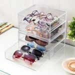STORi Chloe Space-Saving Clear Drawer Organizer (4 Wide Drawers) Sort Office, Kitchen, Beauty Supplies, Makeup, Pens, Jewelry, Stationary, Made in USA - Image 3