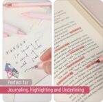 Mr. Pen- Gel Ink Pink Pen Set, 12 Pack, 1 x Aesthetic Highlighter, 0.5mm Cute Pink Pens Black Ink with Pastel Barrels - Image 6