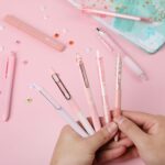 Mr. Pen- Gel Ink Pink Pen Set, 12 Pack, 1 x Aesthetic Highlighter, 0.5mm Cute Pink Pens Black Ink with Pastel Barrels - Image 8