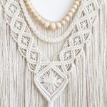 Achart Macrame Wall Hanging Large- Boho Wall Decor- large wall art- Wall Decor Living Room- Macrame Tapestry Boho Decor for Bedroom (Wooden Bead) - Image 4