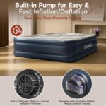 King Size Air Mattress with Built-in Pump, 18in Raised Heavy Duty Inflatable Bed, 1000lbs Maxs, Fast Inflatable Blow up Mattress with Carry Bag, Air Bed for Camping Sleepover Guest Room - Image 6