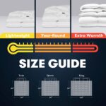 Serta Goose Feather Down Fiber Cotton Comforter Twin Size - 100% Cotton Duvet Insert - Hotel Luxury Hypoallergenic Bedding Comforter Light Warmth 68 x 90 Inch White - Image 7