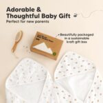 KeaBabies Muslin Baby Bath Towels with Hood for Girls, Boys, Large Organic Cotton Hooded Baby Towels for Newborns, Toddlers, Infant, Kids, Soft Absorbent Newborn Bath Essentials Gift Set (Bruce) - Image 10