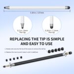 Stylus (10Pcs), Stylus Pen for Touchscreen, High Precision and Sensitivity Stylus Pen for iPad/iPhone/Samsung/Android Smartphone and Tablets, Compatible with All Capacitive Touch Screen (Black) - Image 6
