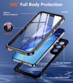 Temdan Designed for Samsung Galaxy S25 Plus Case Waterproof, Built-in Lens & Screen Protector Military Shockproof Dropproof IP68 Underwater Full Body Phone Case for Galaxy S25 Plus 6.7"-Black (2025) - Image 5