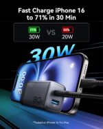 INIU USB C Charger Block, 2-Pack 30W PD Fast Charging, [USB-C + USB-A] iPhone 16 Charger with Foldable Plug, GaN Tech Type C Power Adapter for iPhone 16, 15 Pro Max, Samsung S25, S24, iPad Pro etc - Image 3