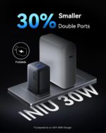 INIU USB C Charger Block, 2-Pack 30W PD Fast Charging, [USB-C + USB-A] iPhone 16 Charger with Foldable Plug, GaN Tech Type C Power Adapter for iPhone 16, 15 Pro Max, Samsung S25, S24, iPad Pro etc - Image 6