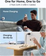 INIU USB C Charger Block, 2-Pack 30W PD Fast Charging, [USB-C + USB-A] iPhone 16 Charger with Foldable Plug, GaN Tech Type C Power Adapter for iPhone 16, 15 Pro Max, Samsung S25, S24, iPad Pro etc - Image 8