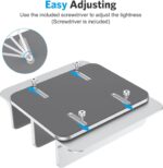 OMOTON [Updated Dock Version] Vertical Laptop Stand, Double Desktop Stand Holder with Adjustable Dock (Up to 17.3 inch), Fits All MacBok/Surface/Samsung/HP/Dell/Chrome Book (Silver) - Image 6