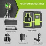 Laser-Level-with-Tripod, 1200mah lithium battery, can be standby for 10 hours, can be recharged，Green Cross Line Laser with Tripod Self-Leveling, Lazer Leveler Tool for Picture Hanging - Image 8