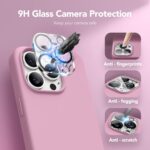 GONEZ Magnetic for iPhone 15 Pro Case, Compatible with MagSafe, [Screen Protector + Camera Lens Protector], Silicone Shockproof Anti-Scratch Protective Phone Case 6.1 inch, Blackcurrant - Image 7