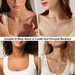 Jewlpire Solid 18k Gold Over 925 Sterling Silver Chain Necklace for Women, 1.2mm Cable Chain Necklace Super Sturdy & Shiny Women's Chain Necklaces 14/16/17/18/20/22/24 Inches - Image 6