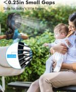 FRIZCOL Stroller Fan for Baby - Portable Fan Rechargeable - Battery Operated Fan(Use for 24Hrs) - Fan for Handheld/Clip On/Car Seat/Desk/Camping - Image 3