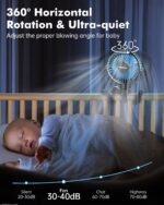 FRIZCOL Stroller Fan for Baby - Portable Fan Rechargeable - Battery Operated Fan(Use for 24Hrs) - Fan for Handheld/Clip On/Car Seat/Desk/Camping - Image 5