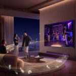 TV Sound Bar, Soundbar with RGB LED Lights & 2.1CH Bluetooth Speaker Surround System, 180W Surround Sound, AUX/Optical/HDMI ARC Home Theater Speaker, 2 in 1 Detachable for Smart TV/Projector/Gaming/PC - Image 9