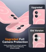 SPIDERCASE Magnetic for iPhone 16 Case, [Curly Wave Edge] with [2 Tempered Glass Screen Protector] [Full Camera Protection] Anti-Fingerprint Anti-Scratch Case for iPhone 16 6.1”, Pink - Image 5