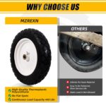 MZREXN 4.80/4.00-8" Flat Free Tire and Wheel 15" Solid Wheelbarrow Tires, 3.00-4.00/4.80-8" with 5/8" & 3/4" Bearings, 3" Centered Hub for Hand Truck Garden Trailers Utility Cart Yard Wagon 2PCS White - Image 6
