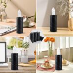 SINGARO Car Tissue Holder, 4 Pack Car Cup Holder Facial Tissues with Travel Tissue Bag, Quick and Convenient Flower Combination Car Tissue Box(4 Canisters/200 Tissues) Black - Image 7