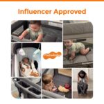 Pamo Babe 1-Second Setup 4-in-1 Playard for Babies - Heavy-Duty Steel Frame for Safe Sleep Space, Portable Crib with Changing Table, Locking Wheels, Breathable Mesh - Image 5