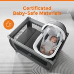 Pamo Babe 1-Second Setup 4-in-1 Playard for Babies - Heavy-Duty Steel Frame for Safe Sleep Space, Portable Crib with Changing Table, Locking Wheels, Breathable Mesh - Image 7
