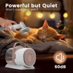 Dog Grooming Vacuum, Pet Grooming Kit with Dog Clippers, 2.5L Dust Cup 11000Pa Dogs Vacuum for Shedding Grooming, 5 Grooming Tools Home Cleaning in 1, Low Noise Pet Grooming Vacuum for Dogs, PG50 - Image 7